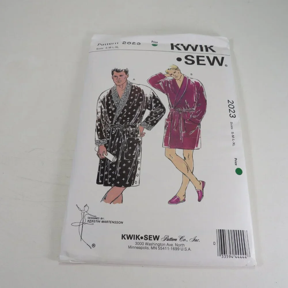 Kwik Sew 2023 Clothing Pattern Men's Robe S-XL UNCUT Easy